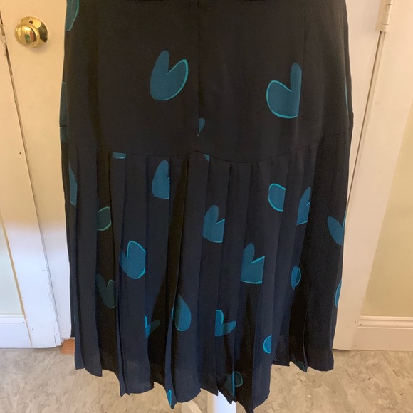LOFT Black Drop Waist Dress with Heart - Picture 5 of 6